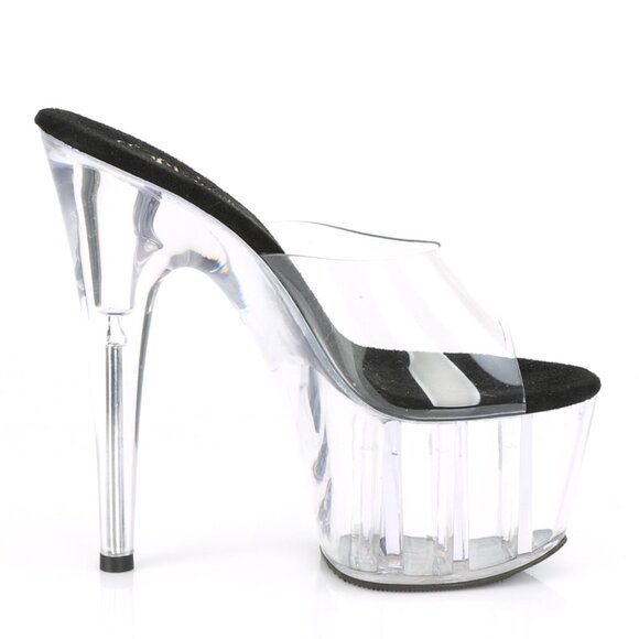 Clear Platform Heels for Women | High Heel Mules & Transparent Sandals - Picture 1 of 5